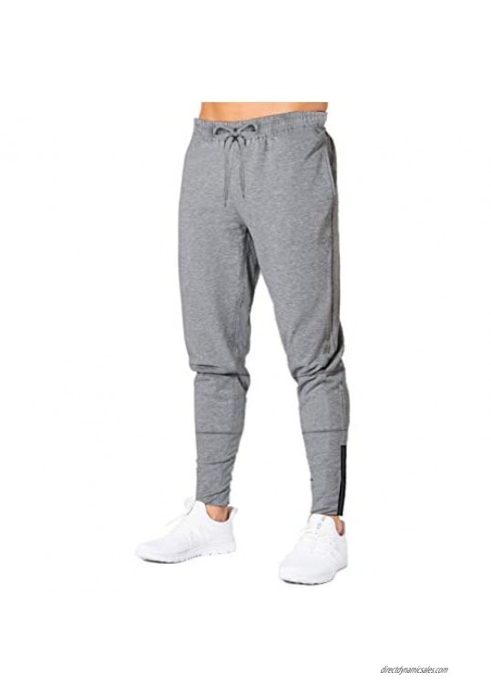 poriff Men's Gym Jogger Pants Slim Fit Ankle Zipper Workout Running Sweatpants with Pockets
