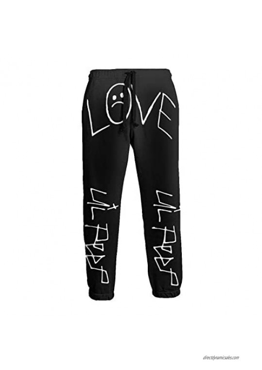 Xianshime Hip HOP Rap Lil PEEP Men's Sweatpants Trousers Fashion Print with Pocket