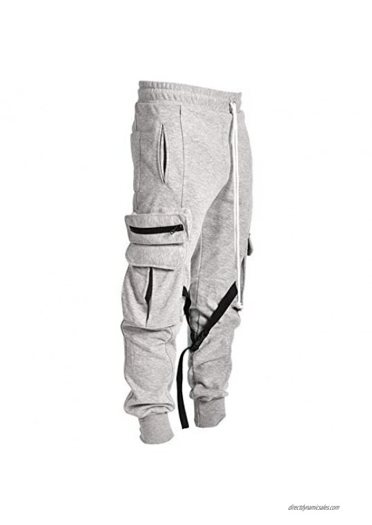 XYXIONGMAO Streetwear Techwear Hip Hop Harem Pants for Men Sports Casual Loose Overalls Multi-Pocket Hip-hop Trousers