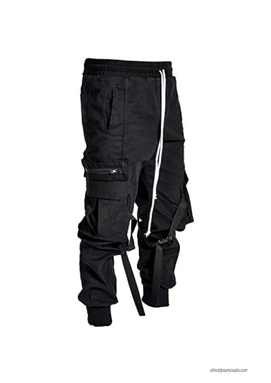 XYXIONGMAO Streetwear Techwear Hip Hop Harem Pants for Men Sports Casual Loose Overalls Multi-Pocket Hip-hop Trousers