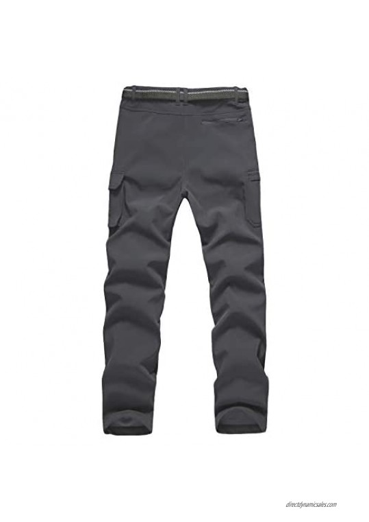 Yume Men's Winter Warm Outdoor Cycling Athletic Pants Waterproof Hiking Skiing Climbing Tactical Polar Fleece Lined Pants