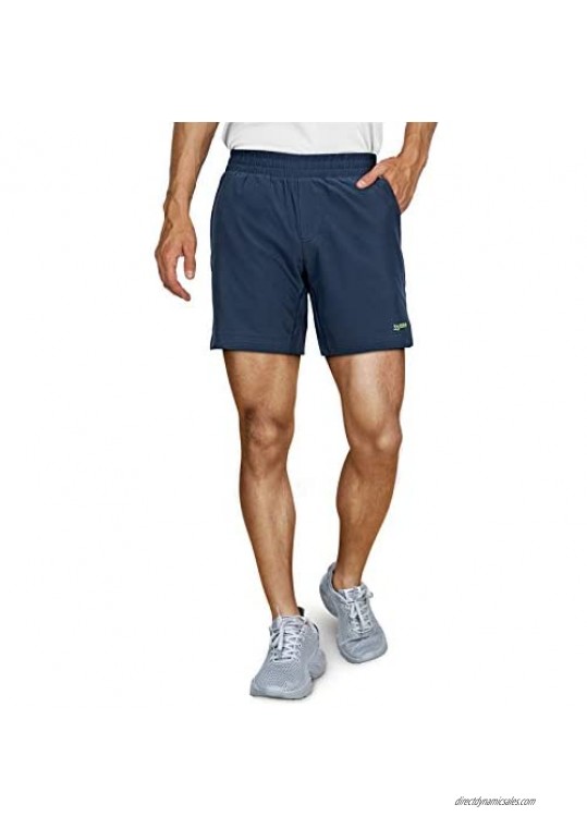 33 000ft Men's Running Shorts 2 in 1 Gym Workout Quick Dry Athletic Shorts for Men with Phone Pockets