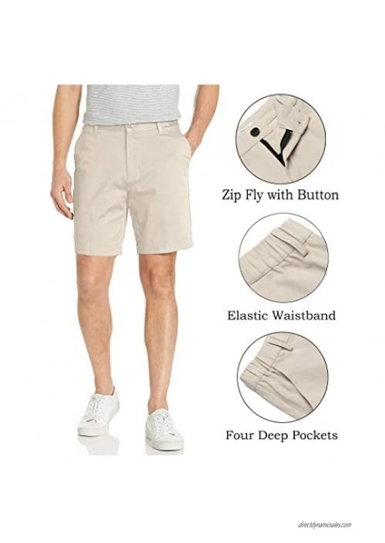 COOFANDY Men Casual Flat Front Shorts Straight Fit Stretch Chino Shorts
