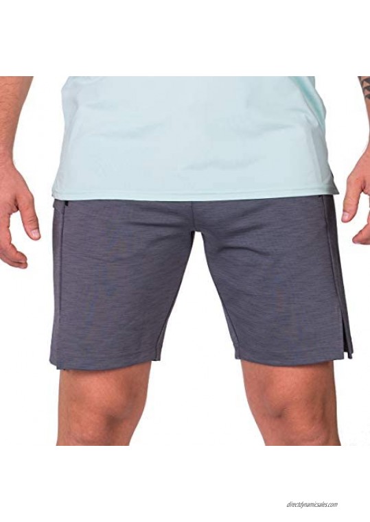 Essential Techno Men's 9 inch Gym Shorts with Zipper Pocket