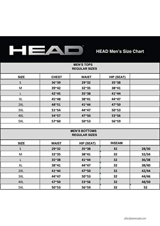 HEAD Men's Performance Workout Gym & Running Shorts w/Elastic Drawstring Waistband & Pockets