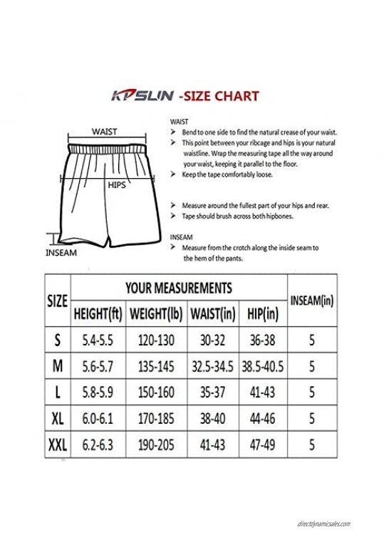 KPSUN Men's Running Workout Shorts 5 inch Quick Dry Athletic Gym Trainning Side Mesh Shorts with Zipper Pocket