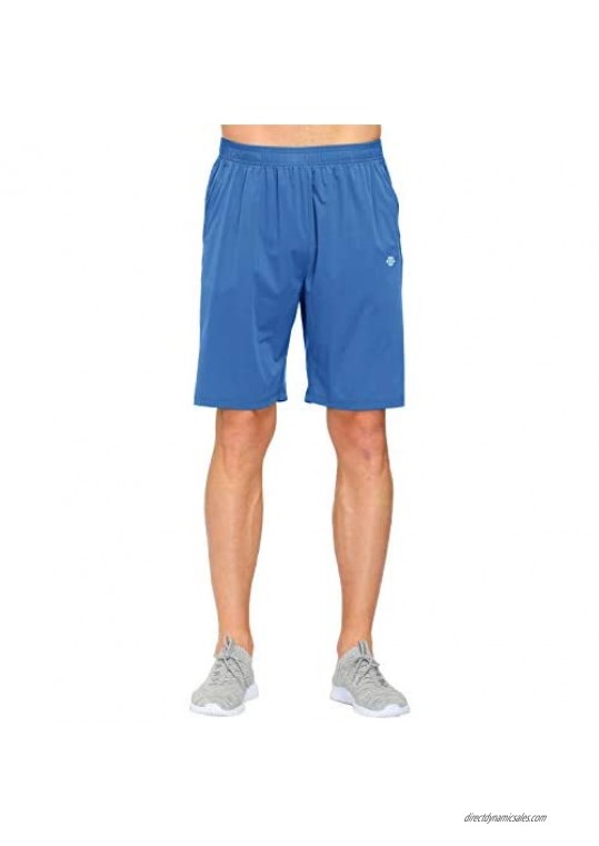 MoFiz Mens Shorts Sports Workout Shorts Inseam 9" 10" Quickly Dry Comfortable Fitness Shorts with Zip Pockets
