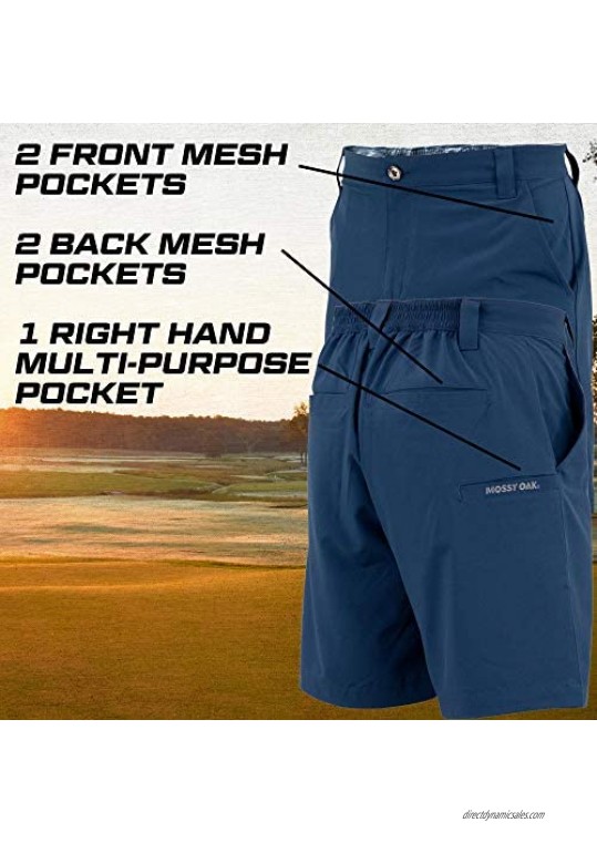 Mossy Oak Golf Shorts for Men Dry Fit Mens Stretch Golf Shorts