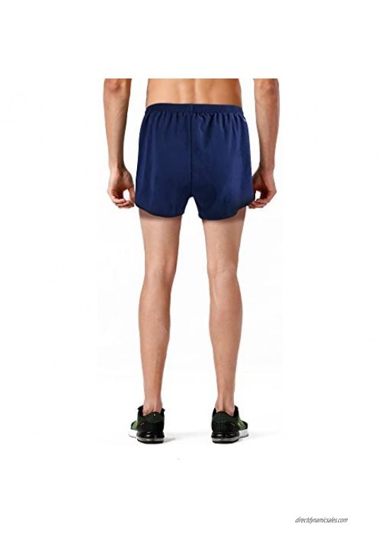 Naviskin Men's 3 Inch Running Shorts Lightweight Quick Dry Gym Athletic Shorts