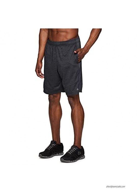RBX Active Men's 9-Inch Inseam Workout Running Gym Athletic Basketball Shorts with Pockets