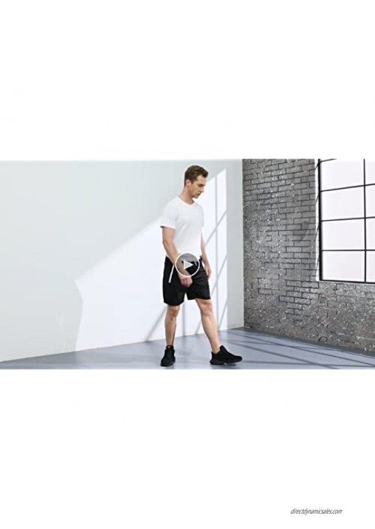Rela Bota Men's Active Shorts Workout Training Running Gym Athletic Jogger Gym Athletic Sweatpants with Zipper Pocket