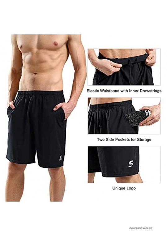 SS COLOR FISH Basketball Shorts for Men Shorts for Men Workout Gym Athletic Basketball 7 inch Black Basketball Shorts for Men