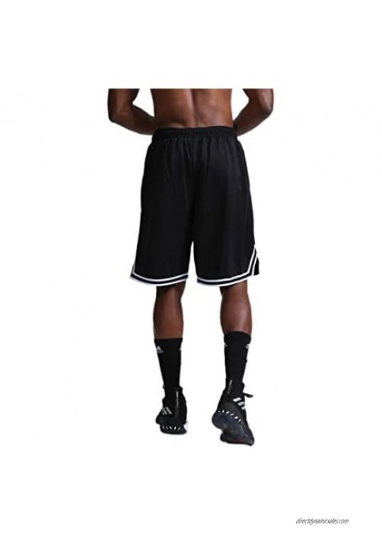 SUNSIOM Men's Basketball Shorts Gym & Running Elastic Waistband Short Pants