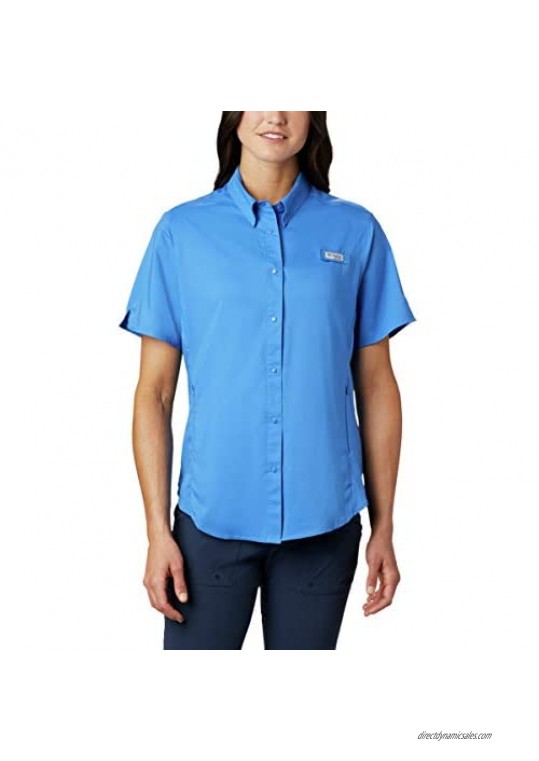 Columbia Women's Plus Tamiami II Short Sleeve Shirt  1X  Stormy Blue
