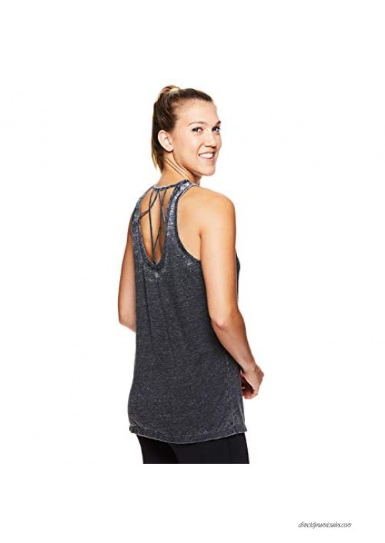Gaiam Women's Open Back Yoga Tank Top - Sleeveless Racerback Workout & Gym Shirt