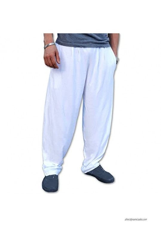 Crazeewear Classic White Baggy Pants