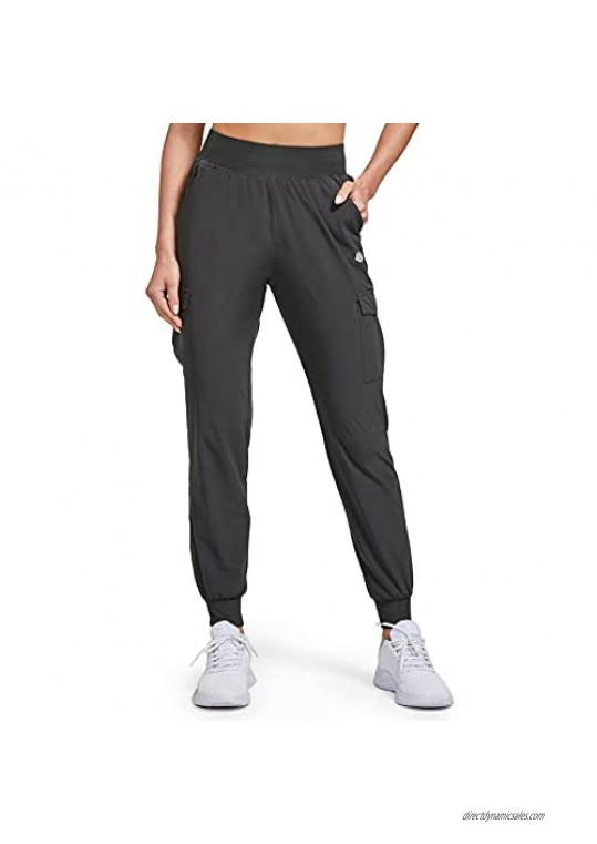 FitsT4 Women's Cargo Joggers Quick Dry Hiking Pants with Pockets Water Resistant UPF 50 Workout Athletic Pants