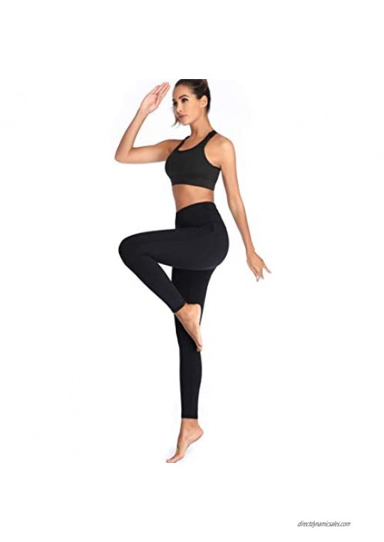 Oalka Women Yoga Pants Workout Running Leggings