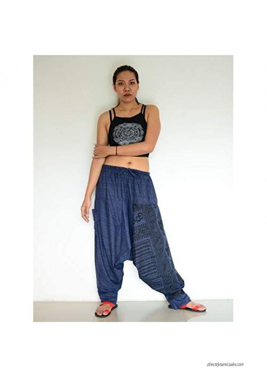 Siamrose Harem Pants for Men and Women Baggy Pants Aladdin Pants Yoga Pants One Size