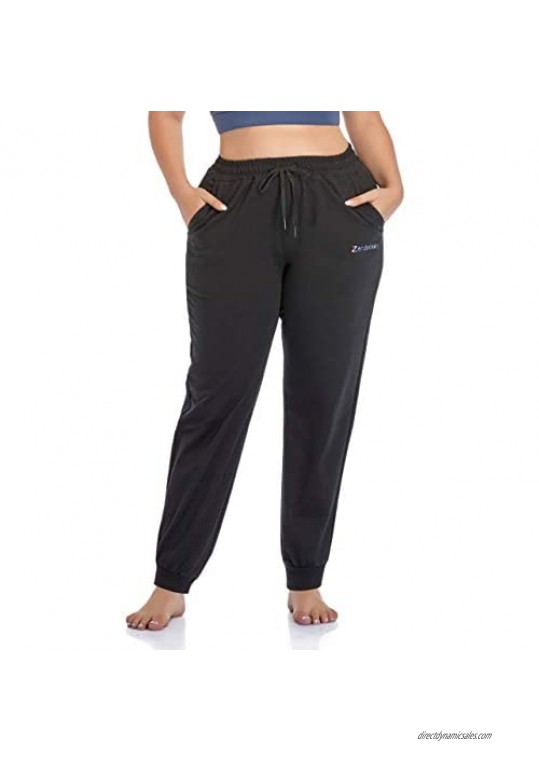 ZERDOCEAN Women's Plus Size Joggers Pants Active Sweatpants Tapered Workout Yoga Lounge Pants with Pockets