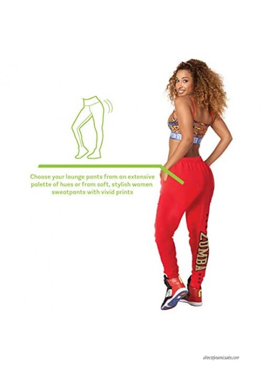 Zumba Breathable Activewear Dance Sweatpants Loose Fit Workout Pants for Women Really Red-y 0 M