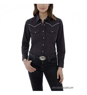 ELY CATTLEMAN Women's Long Sleeve Western Shirt with Contrast Piping