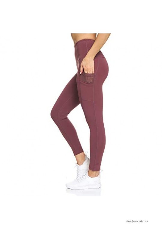 BSP Better Sports Performance 7/8 High-Waisted Workout Leggings for Women with Pockets Double-Pocket Design