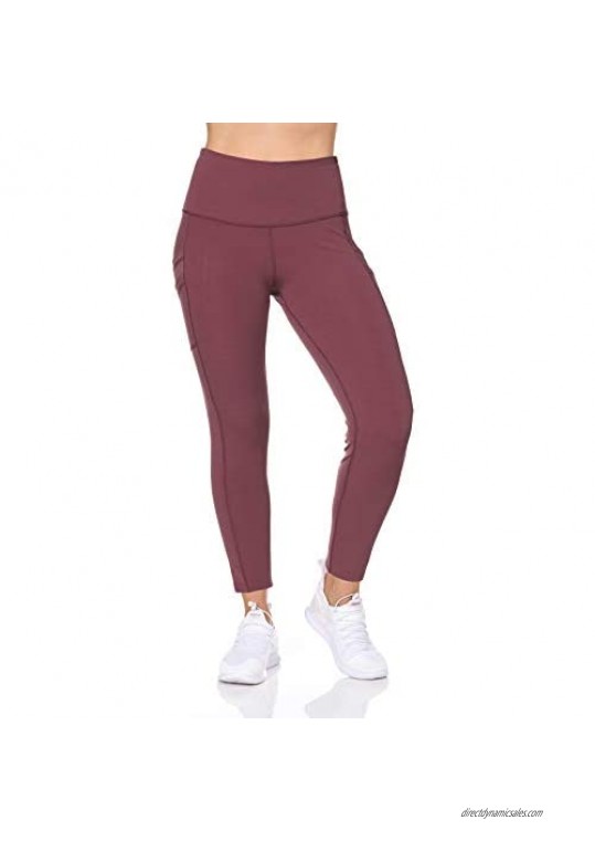 BSP Better Sports Performance 7/8 High-Waisted Workout Leggings for Women with Pockets Double-Pocket Design