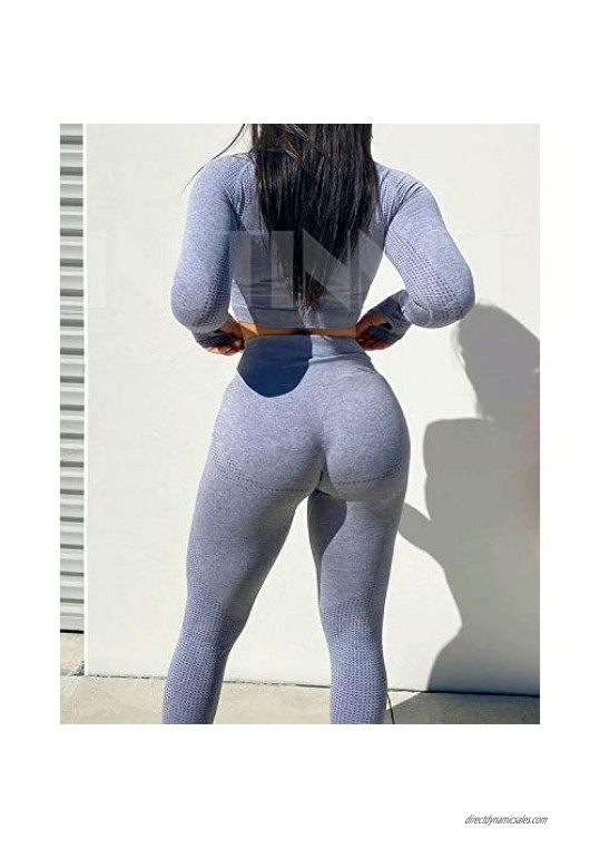 CFR Womens Yoga Pants Seamless High Waist Butt Push up Tummy Control Gym Sports Workout Leggings