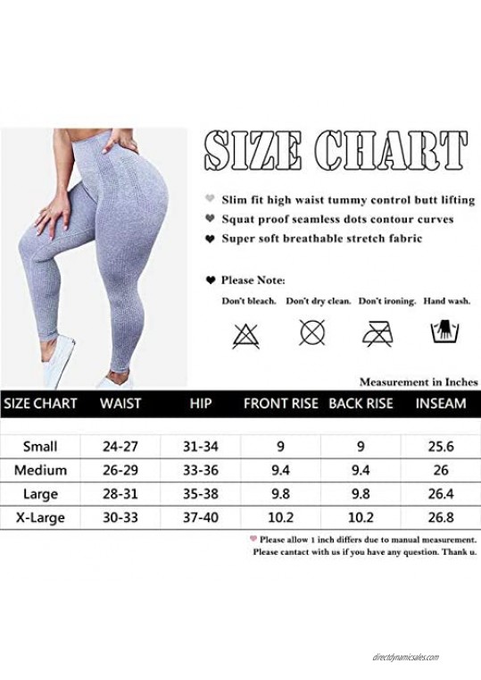 CFR Womens Yoga Pants Seamless High Waist Butt Push up Tummy Control Gym Sports Workout Leggings