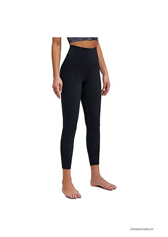 Mipaws Women's High Waisted Buttery Soft Leggings with Pockets 7/8 Length Seamless Yoga Pants & Workout Tights