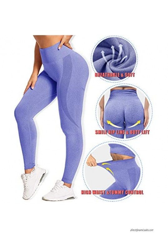 Scrunch Butt Lifting Seamless Leggings for Women High Waist Tummy Control Vital Yoga Pants Gym Workout Running Tights