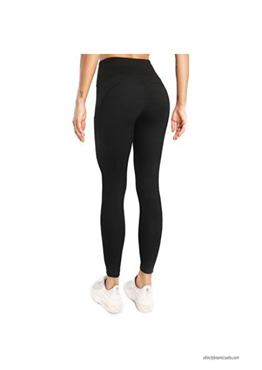 Sweetaluna Workout Leggings for Women with Pockets High Waist Ankle Yoga Pants Running Tights Tummy Control
