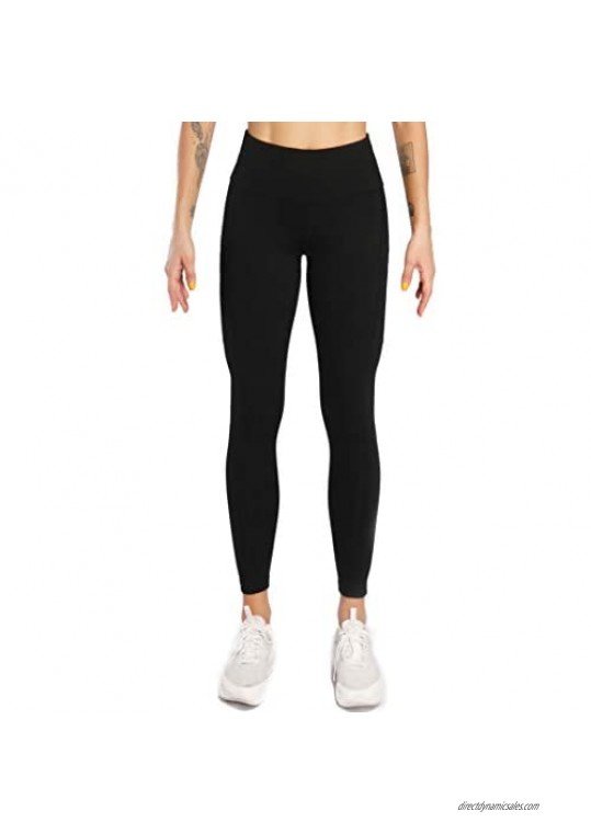 Sweetaluna Workout Leggings for Women with Pockets High Waist Ankle Yoga Pants Running Tights Tummy Control