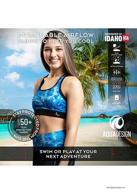 Aqua Design Sports Bras for Women: Workout Racerback Sport Bra Womens Top