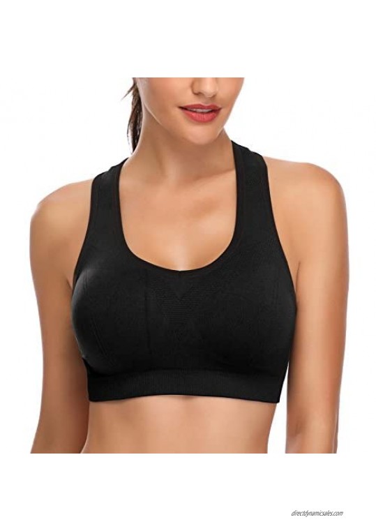 BHRIWRPY Cute Push Up Padded Strappy Sports Bras for Women Comfortable Bra for Activewear Color Black Size