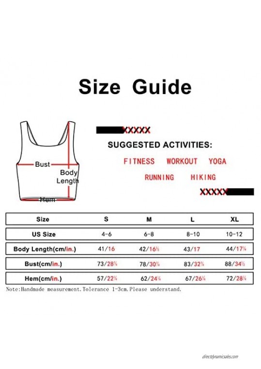 icyzone Sports Bras for Women Without Pads - Open Back Yoga Crop Top Workout Running Shirts