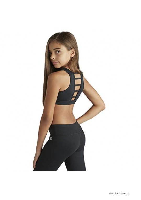 Liakada Girls Ascent Stylish & Supportive Sports Bra with Wide Shoulder Straps Dance Gym Yoga Cheer!