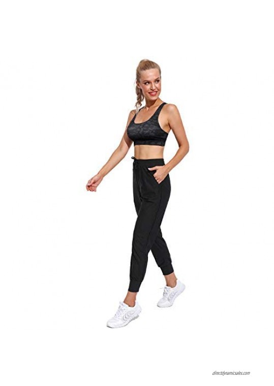 Promover Padded Sports Bras for Women Medium Support Activewear Strappy Wirefree Yoga Workout Tops
