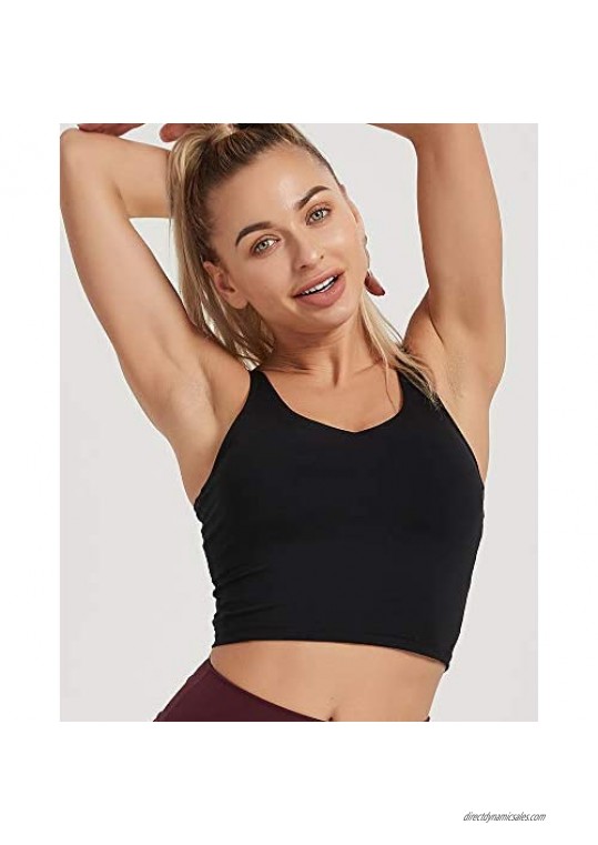 STELLE Women's Yoga Bra Padded Sports Top for Workout Fitness Running