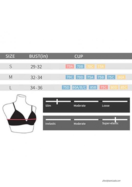 Women's Sports Bra Crop Tank Top Padded Yoga Bra Full-Support Tops for Workout Fitness Running