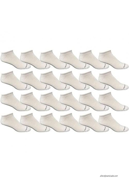 24 Pairs of Low Cut Ankle Socks for Men and Women Bulk Pack