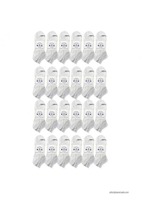 24 Pairs of Low Cut Ankle Socks for Men and Women  Bulk Pack