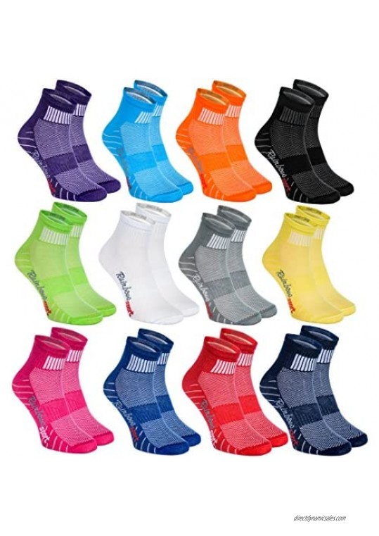 6 9 or 12 pairs of Cotton SPORT Athletic Socks Multicolored For Mens and Womens