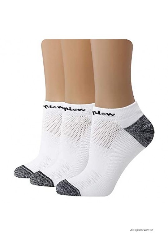 Champion Women's Embroidered Logo Low-Cut Socks 3-Pack