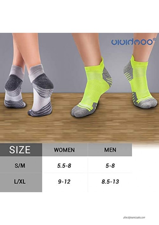 Compression Athletic Ankle Socks Women-Men Running Cycling Hiking Sports No-Show Athletic Cushioned Crew