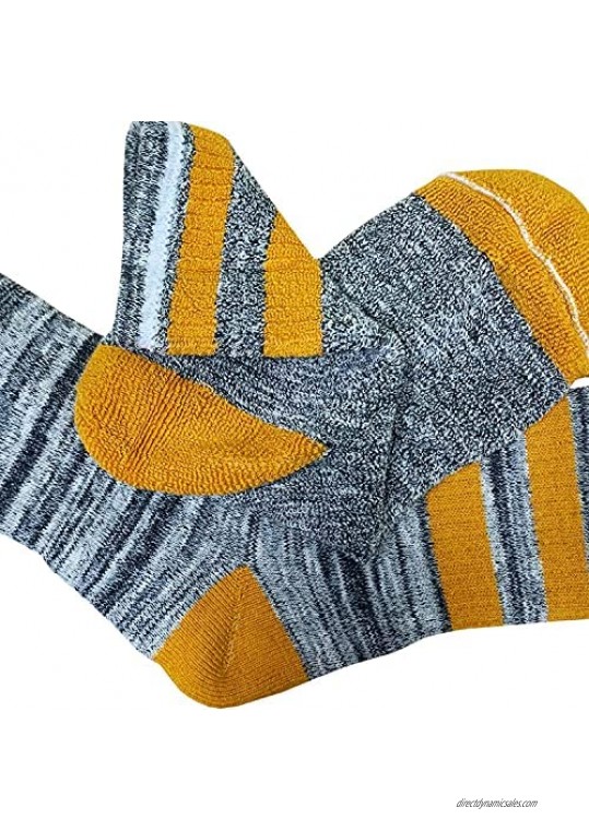 Cotton Moisture Wicking Socks for Women Mesh Ventilating Cushion Performance Crew Socks for Men and Women Shoe Size 5.5-10 (4pairs)