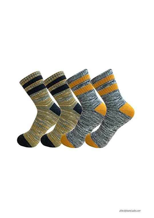 Cotton Moisture Wicking Socks for Women Mesh Ventilating Cushion Performance Crew Socks for Men and Women Shoe Size 5.5-10 (4pairs)