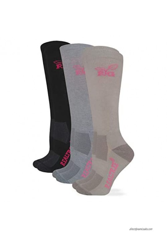 Realtree Girl Women's Ultra-Dri Cushion Boot Socks 3 Pair Pack Multi Medium