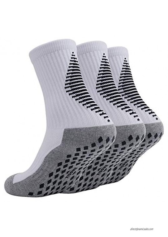 Tisone 3/5 Pairs Non-Slip Anti-Skid Socks with Grips  Pilates  Barre  Bikram Fitness Hospital Slipper Socks